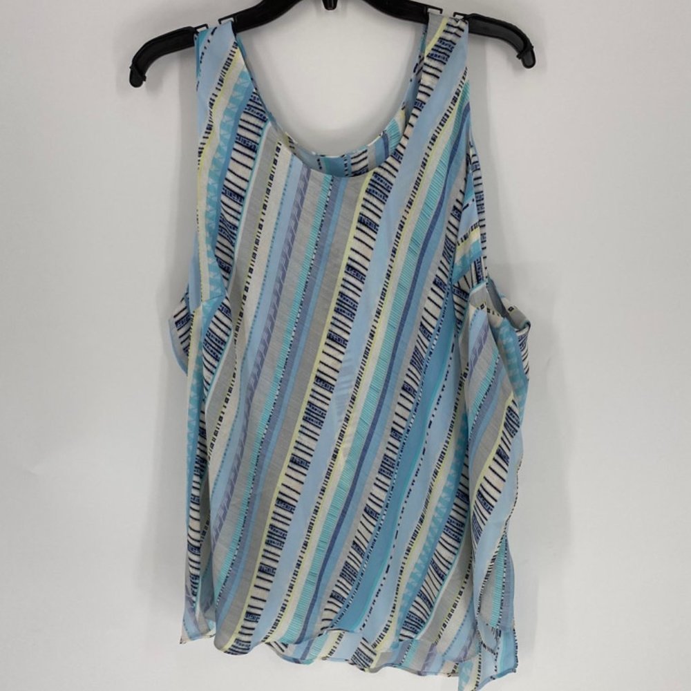 Nic + Zoe Women's Blouse Striped Scoop Neck